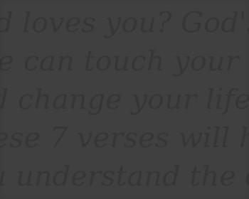 7 Scriptures on God's Love For Us That Will Touch Your Heart