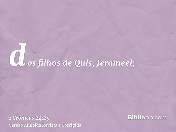 dos filhos de Quis, Jerameel;