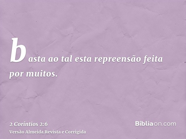 basta ao tal esta repreensão feita por muitos.
