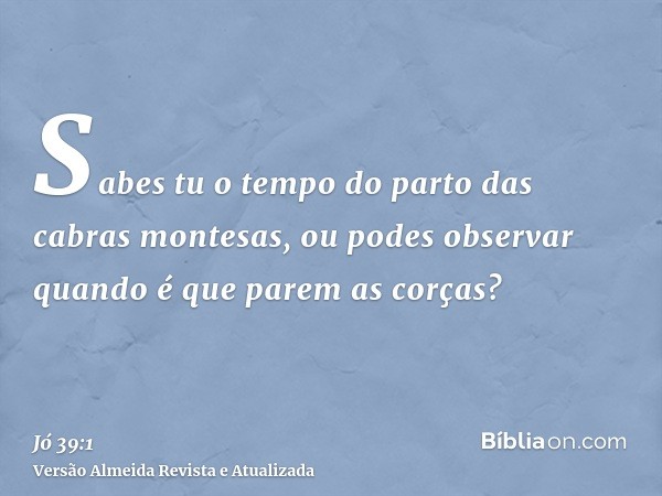 Sabes tu o tempo do parto das cabras montesas, ou podes observar quando é que parem as corças?