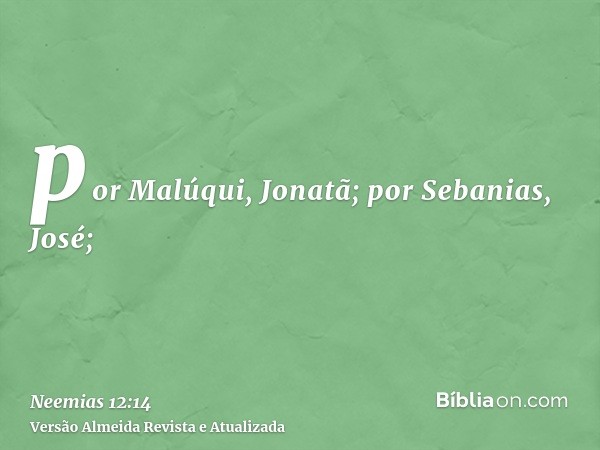 por Malúqui, Jonatã; por Sebanias, José;