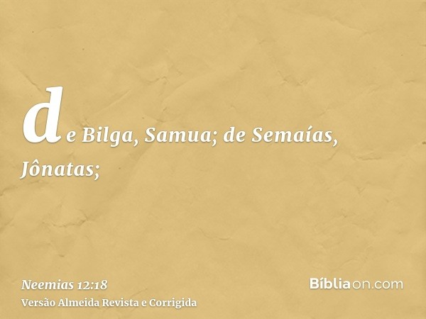 de Bilga, Samua; de Semaías, Jônatas;