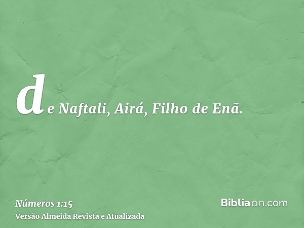 de Naftali, Airá, Filho de Enã.