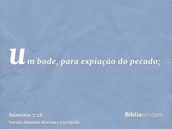 um bode, para expiação do pecado;