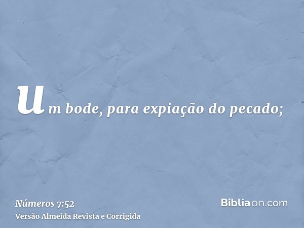 um bode, para expiação do pecado;